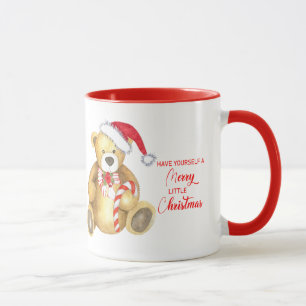 Taza Oso de peluche con navidades merry personalizados