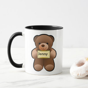 Taza Oso de peluche con nombre