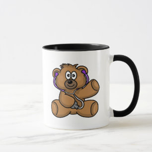 Taza Oso de peluche con Stethoscope Personalizado Nombr