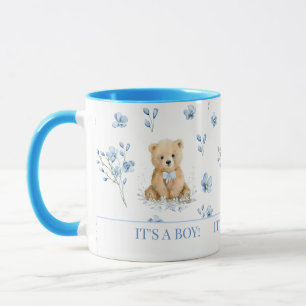 Taza Oso de peluche floral lindo bebé ducha de regalo b