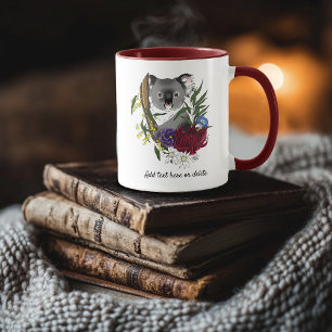 Taza Oso Koala Adorable Verde Flora Vida Silvestre Aust