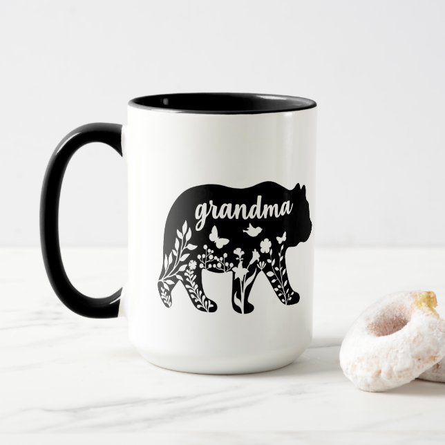 Taza oso negro de la abuela linda (Con donut)