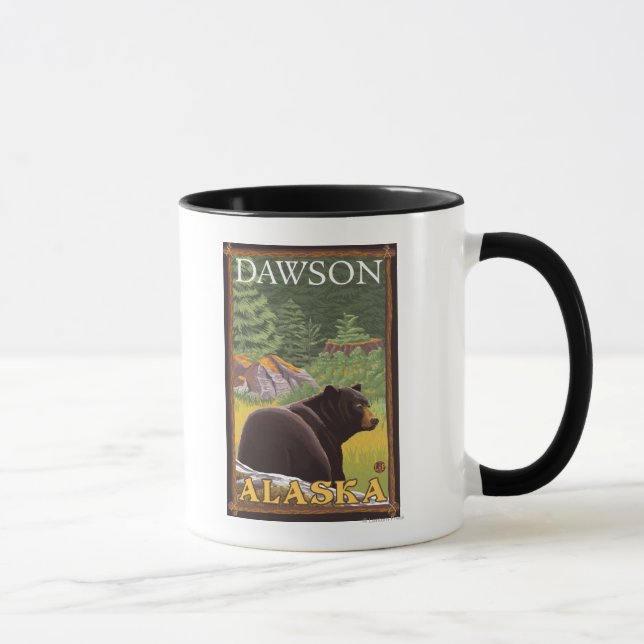 Taza Oso negro en el bosque - Dawson, Alaska (Derecha)