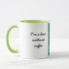 Taza Oso negro en remiendo de la baya