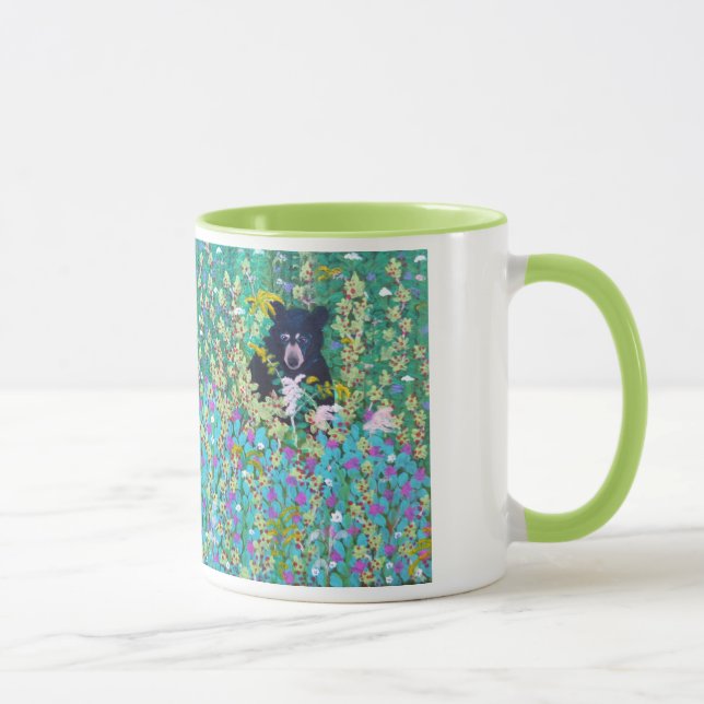Taza Oso negro en remiendo de la baya (Derecha)