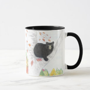 Taza Oso negro en un árbol berch