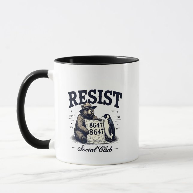 Taza Oso resiste Proteger Parque Nacional Anti Trump 86 (Izquierda)