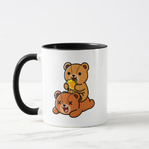 Taza Osos Adorables Comiendo Dulce Panal Dibujo Animado