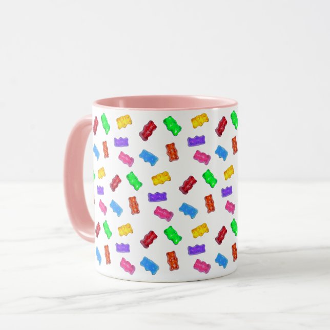 Taza Osos dulces multicolores sobre blanco (Anverso izquierdo)