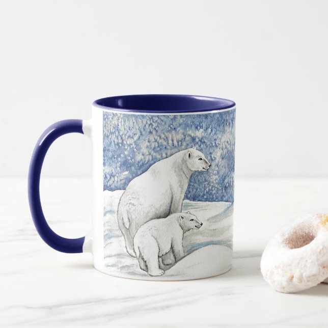 Taza Osos polares de nieve (Con donut)