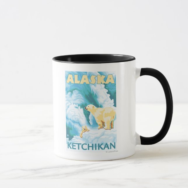 Taza Osos Polares y Cubo - Ketchikan, Alaska (Derecha)