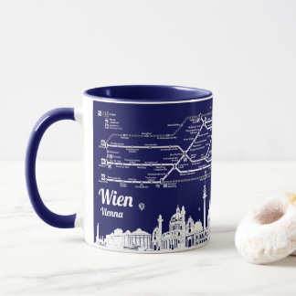 Taza " Österreich: 1978/heute Wien - U Bahn Plan...