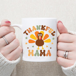 Taza Otoño Agradecimiento a mamá Cute Gobble Acción de