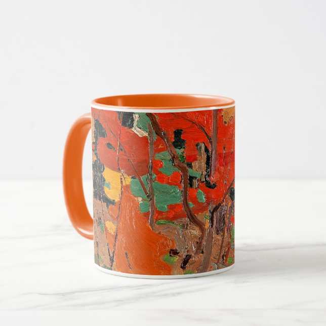 Taza Otoño, arte fino de Tom Thomson, (Anverso izquierdo)