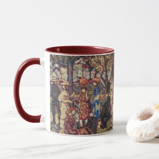 Taza Otoño de Maurice Prendergast, Bella Artes de Vinta (Con donut)