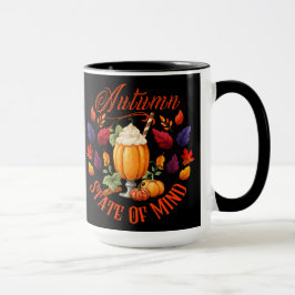 Taza Otoño Estado De La Mente Negro