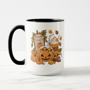 Taza Otoño Familia Halloween Día de Acción de Gracias L