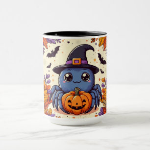 Taza Otoño/otoño/araña/bruja/halloween