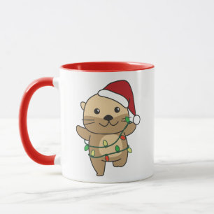 Taza Otter Navidades Animales de invierno Holiday Otter
