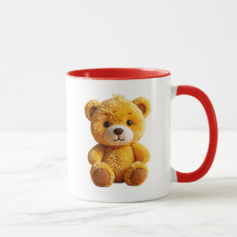 Taza Ours en peluche au pelage doré tout mignon.