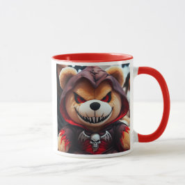 Taza Ours en peluche démoniaque au regard maléfique.
