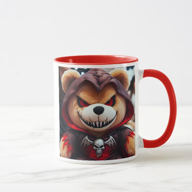 Taza Ours en peluche démoniaque au regard maléfique. (Derecha)