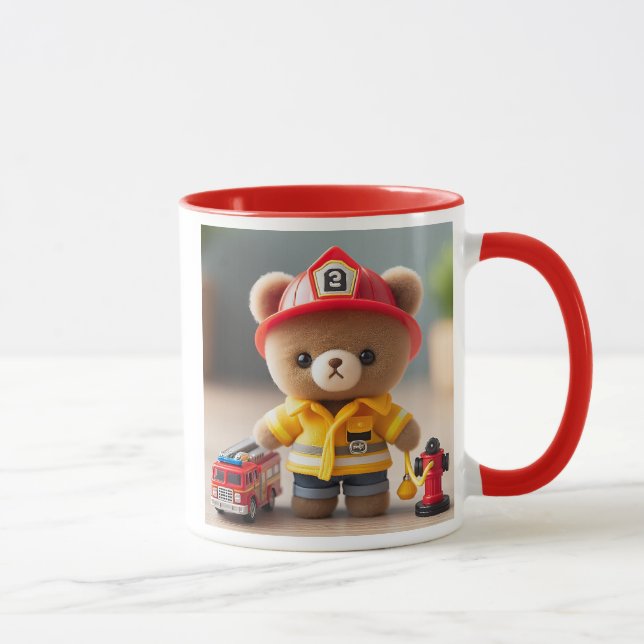 Taza Ours en peluche pompier professionnel. (Derecha)