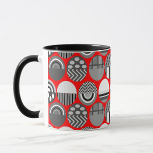 Taza Ovals con patrones grises