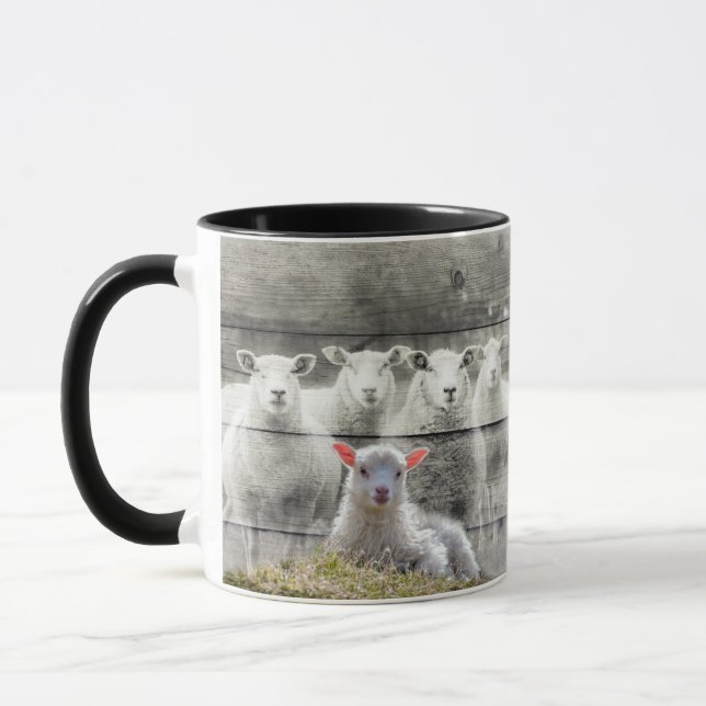 Taza Oveja Bloqueo Bebé Cordero (Izquierda)