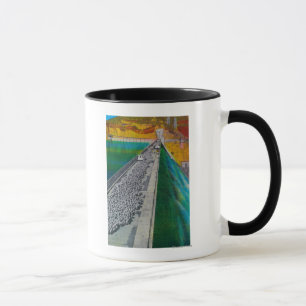 Taza Ovejas a través de la presa magnífica de Coulee