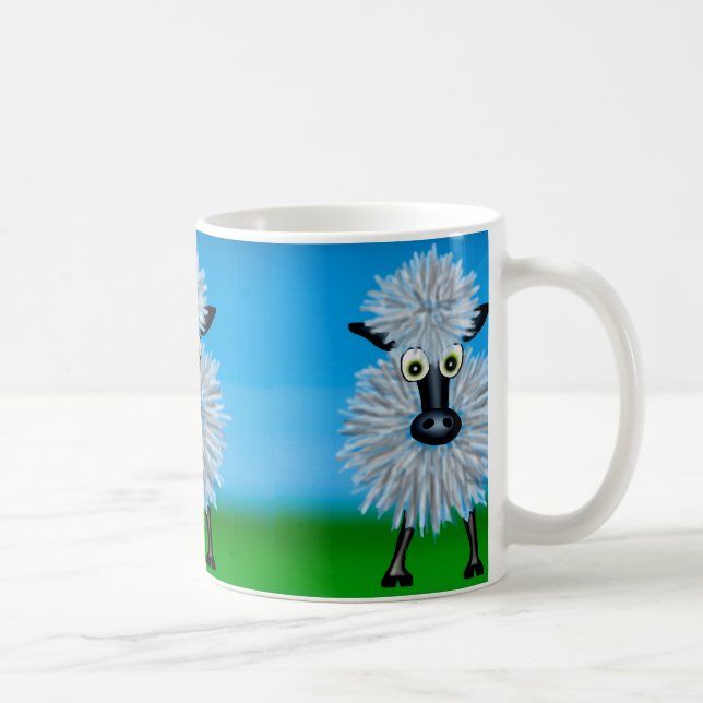 Taza Ovejas del dibujo animado (Derecha)