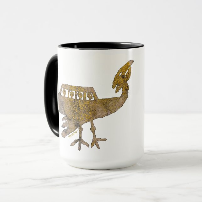 Taza OVNI petroglifo habla cañones, Nuevo México (Anverso izquierdo)