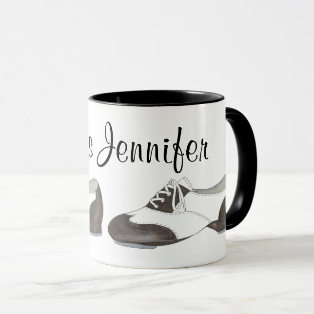Taza Oxford Tap Shoe Dance Teacher Personalizado Tapper (Anverso derecho)