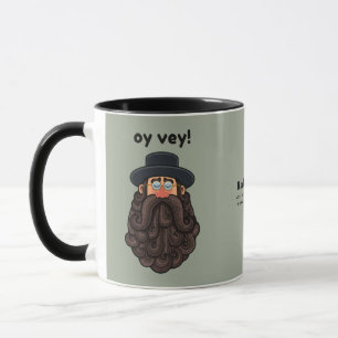 Taza ¡OYE VEY! Gracioso RABBI Peronalizado
