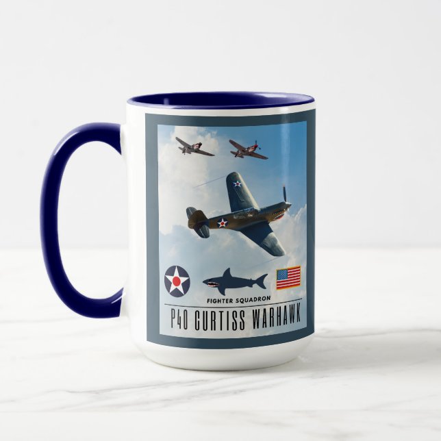 TAZA P-40 CURTISS WARHAWK FIGHTER SQUADRON (Izquierda)