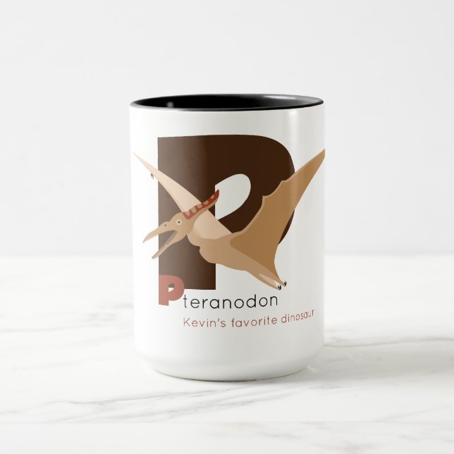 Taza P como Pteranodon Mug (Centro)