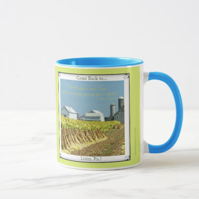 Taza PA de Lititz. ¡Vuelto! Granja del condado. (Derecha)