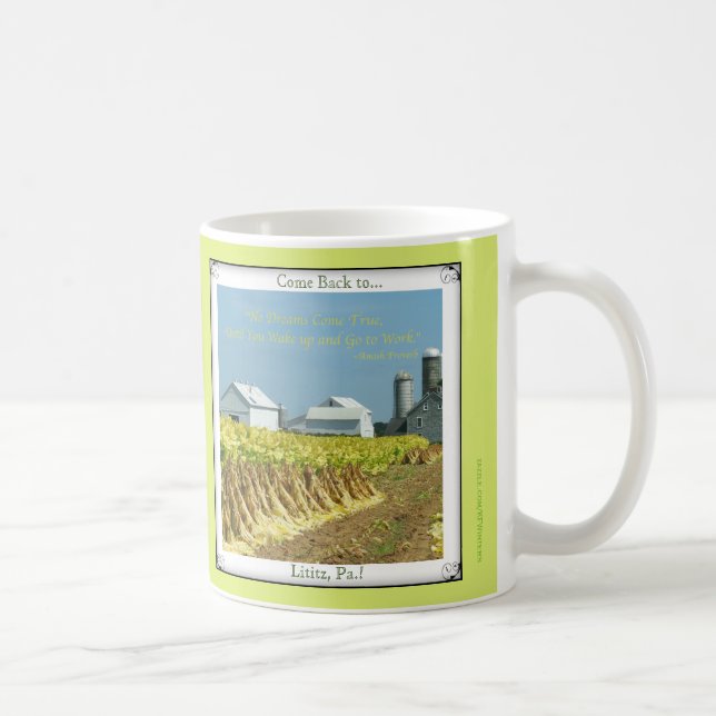 Taza PA de Lititz. ¡Vuelto! Granja del condado. (Derecha)