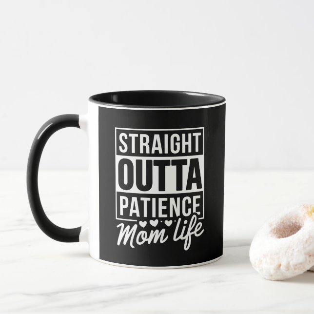 Taza Paciencia directa al exterior - Vida de mamá (Con donut)