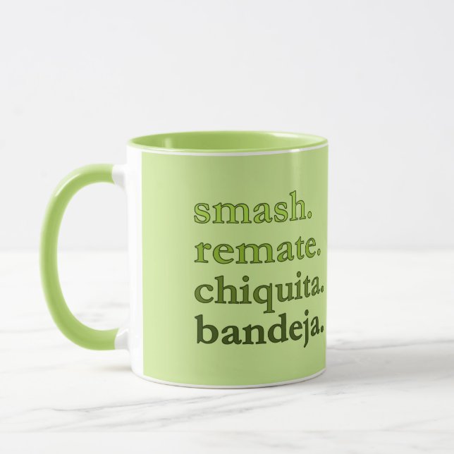TAZA PADEL COFFEE MUG – WORD VIBES – LIME GREEN (Izquierda)