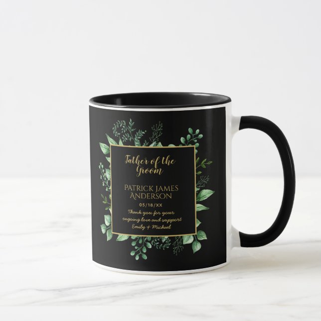 Taza Padre conmemorativo del Personalizado Groom Grooms (Derecha)
