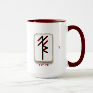 Taza PADRE DE Nombre Personalizado - bindrune PHIL