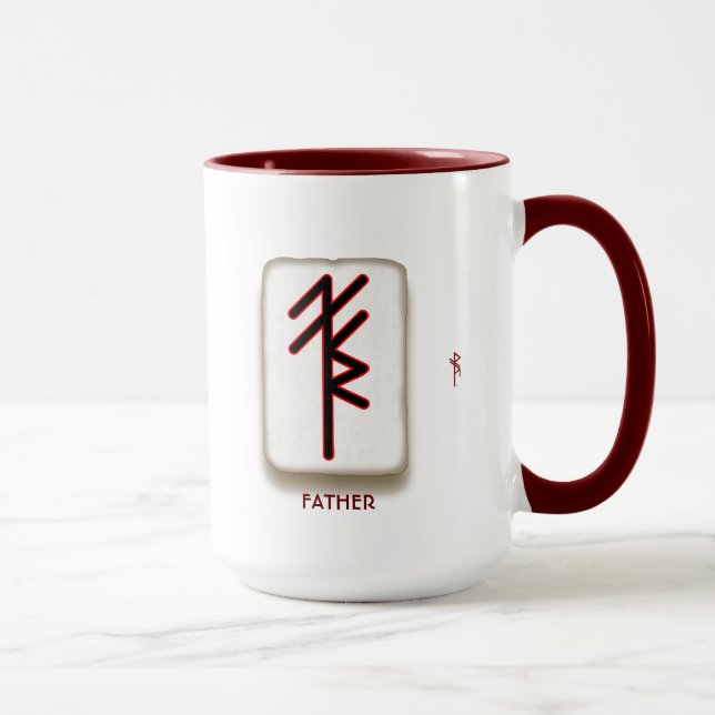 Taza PADRE DE Nombre Personalizado - bindrune PHIL (Derecha)