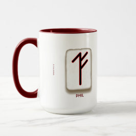 Taza PADRE DE Nombre Personalizado - bindrune PHIL