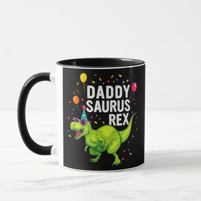 Taza Padre Día Daddysauro T Rex Dinosaur Daddy (Izquierda)