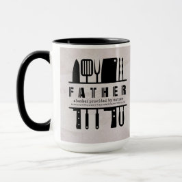 Taza Padre gracioso papá Beige y negro dos tontos