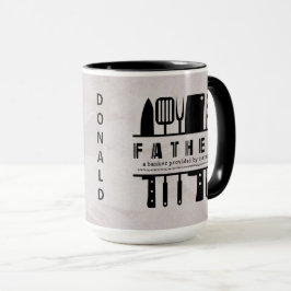 Taza Padre gracioso papá Beige y negro dos tontos