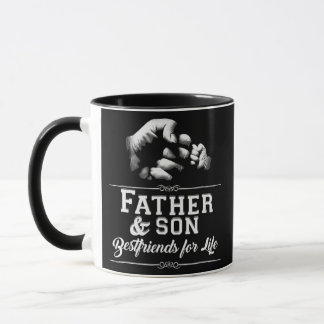 Taza Padre hijo amigos puños Día del Padre