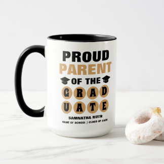 Taza Padre Orgulloso Y Personalizado Del Graduado