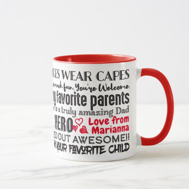 Taza Padre papá gracioso cita deseos de la risa (Derecha)